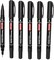 Twin Tip Permanent Markers, CD/DVD Markers, 6 Black Color, Ultra Fine Point and Fine Point for Signature and Marking (6 Black Color)